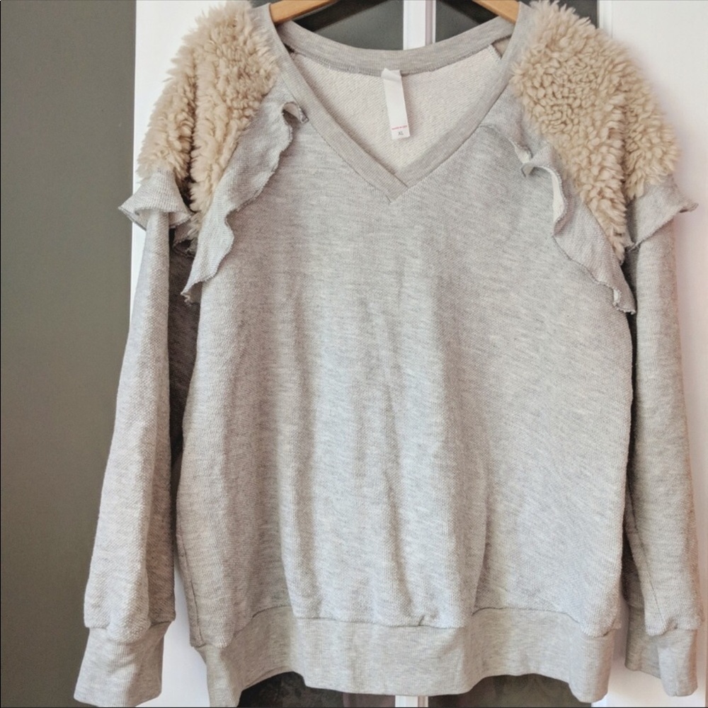 Anthropologie Amadi Sherpa sweater xl